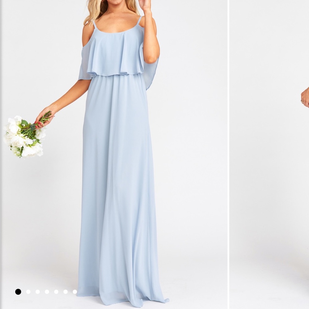 Steel Blue Chiffon Show Me Your Mumu Bridesmaids